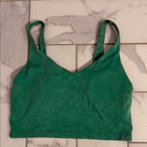 Aerie Offkine Green V-Neck sport bra